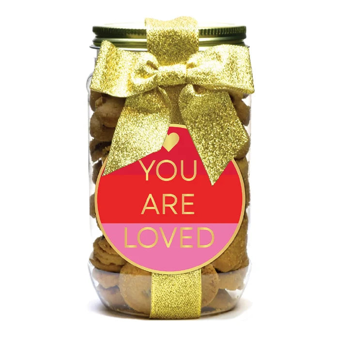 You Are Loved cookies - Quart Jar