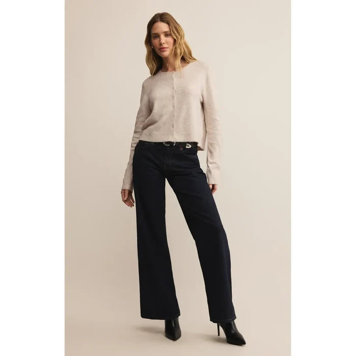 Z Supply Medina Cozy Cardigan in Light Oatmeal Heather