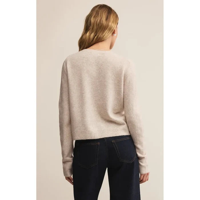Z Supply Medina Cozy Cardigan in Light Oatmeal Heather